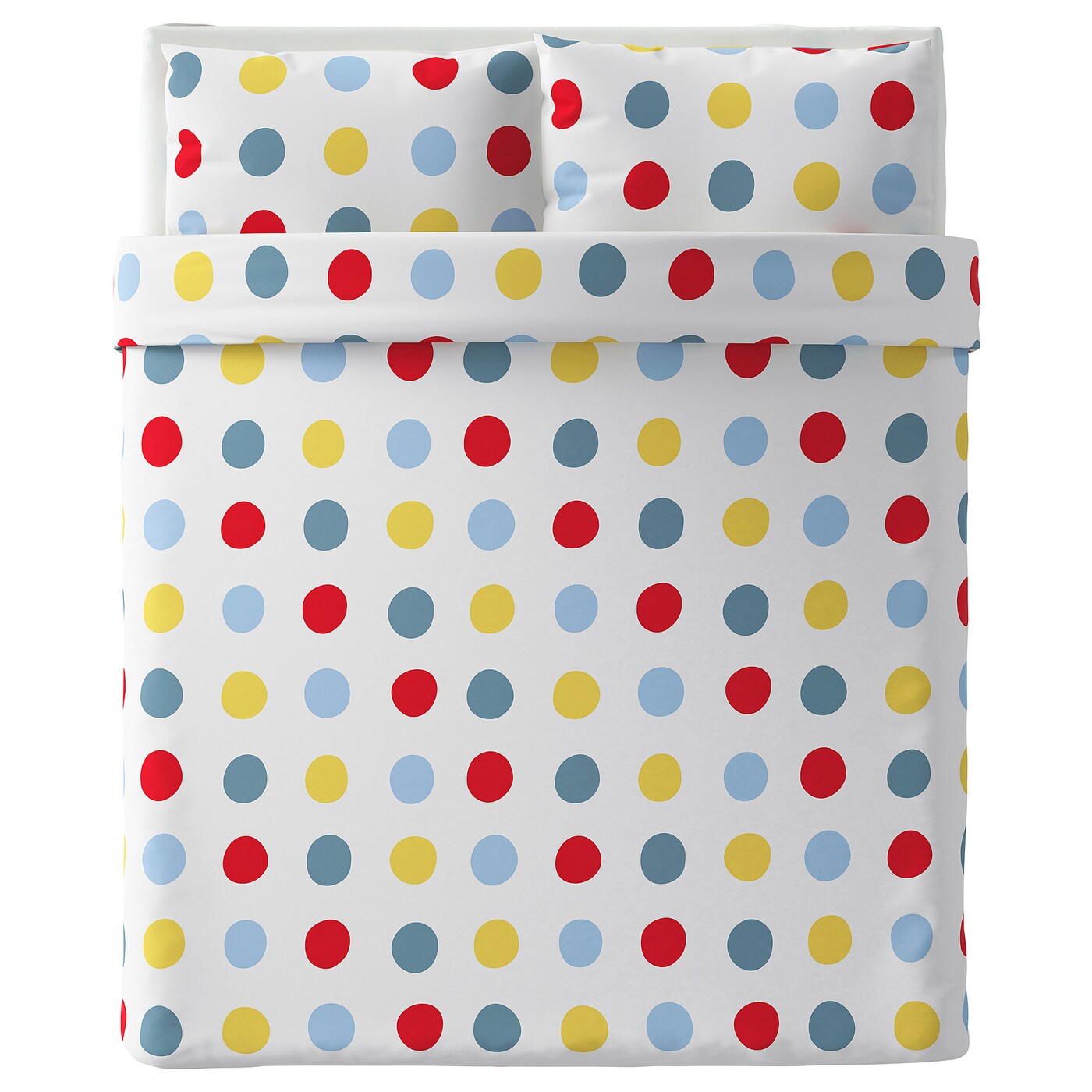 BRUKSVARA 4-piece bedlinen set multicolour/dot pattern - IKEA