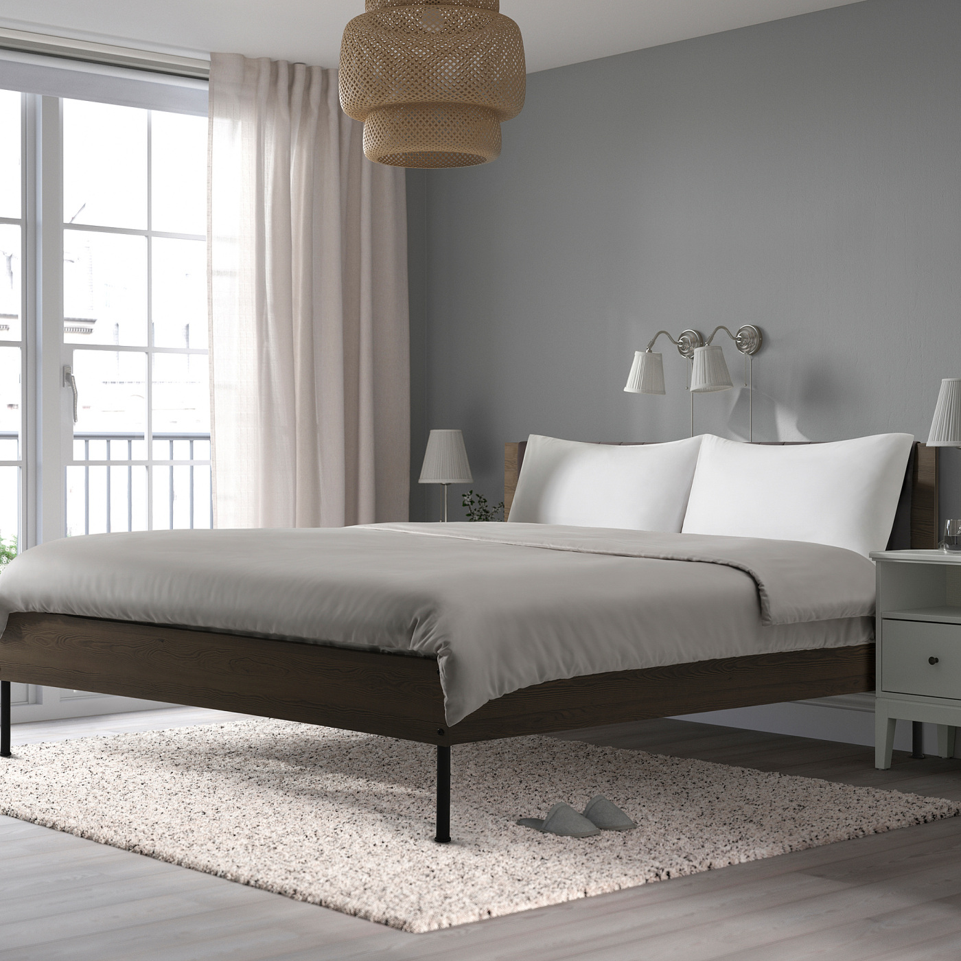 BRUKSVARA bed frame brown - IKEA