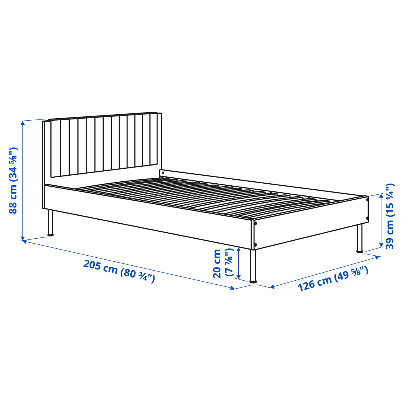 BRUKSVARA bed frame white - IKEA
