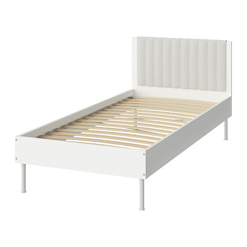 SNIGLAR bed frame with slatted bed base beech - IKEA