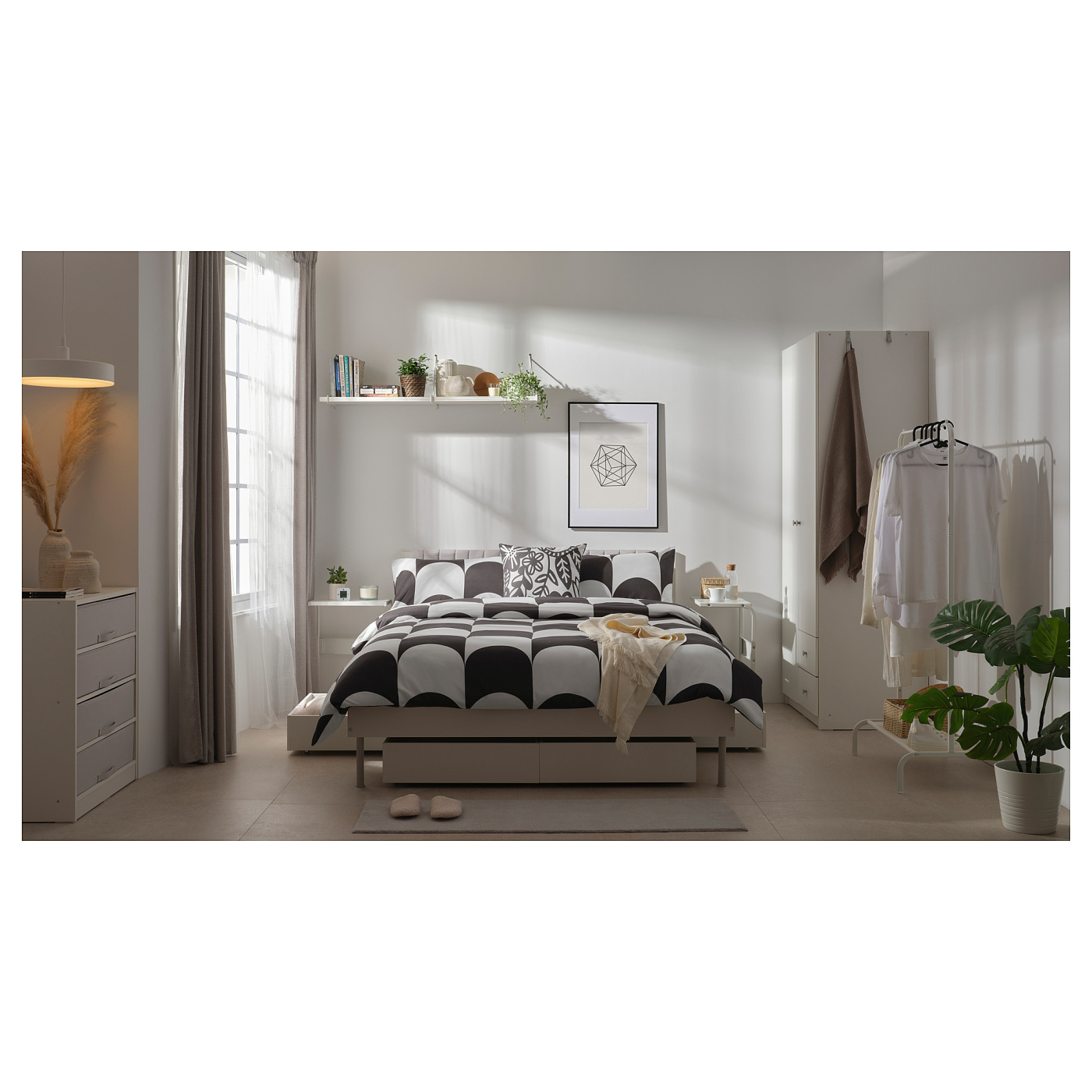 IKEA BRUKSVARA ベッド BRUKSVARA ブルクスヴァーラ ベッドフレーム, ブラウン, 90x200 cm - IKEA