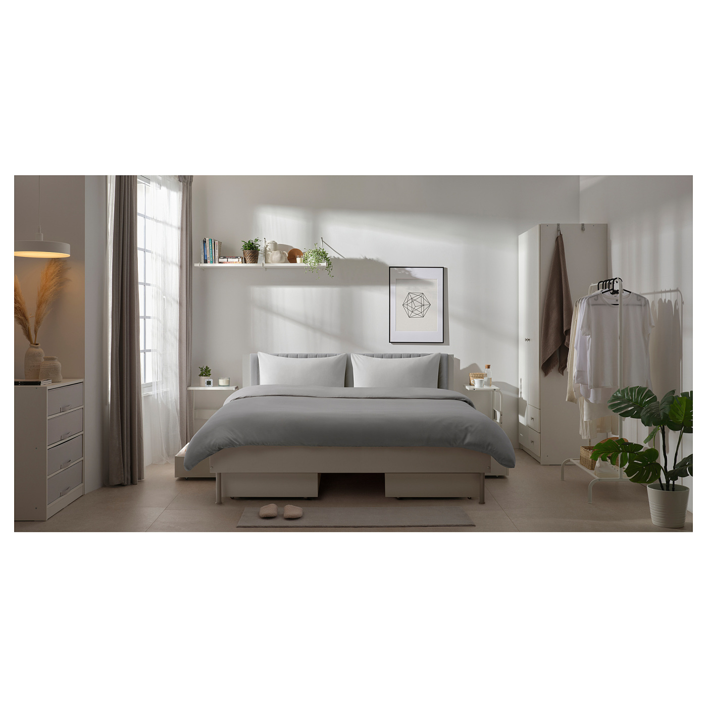 BRUKSVARA bedroom furniture, set of 9 white - IKEA
