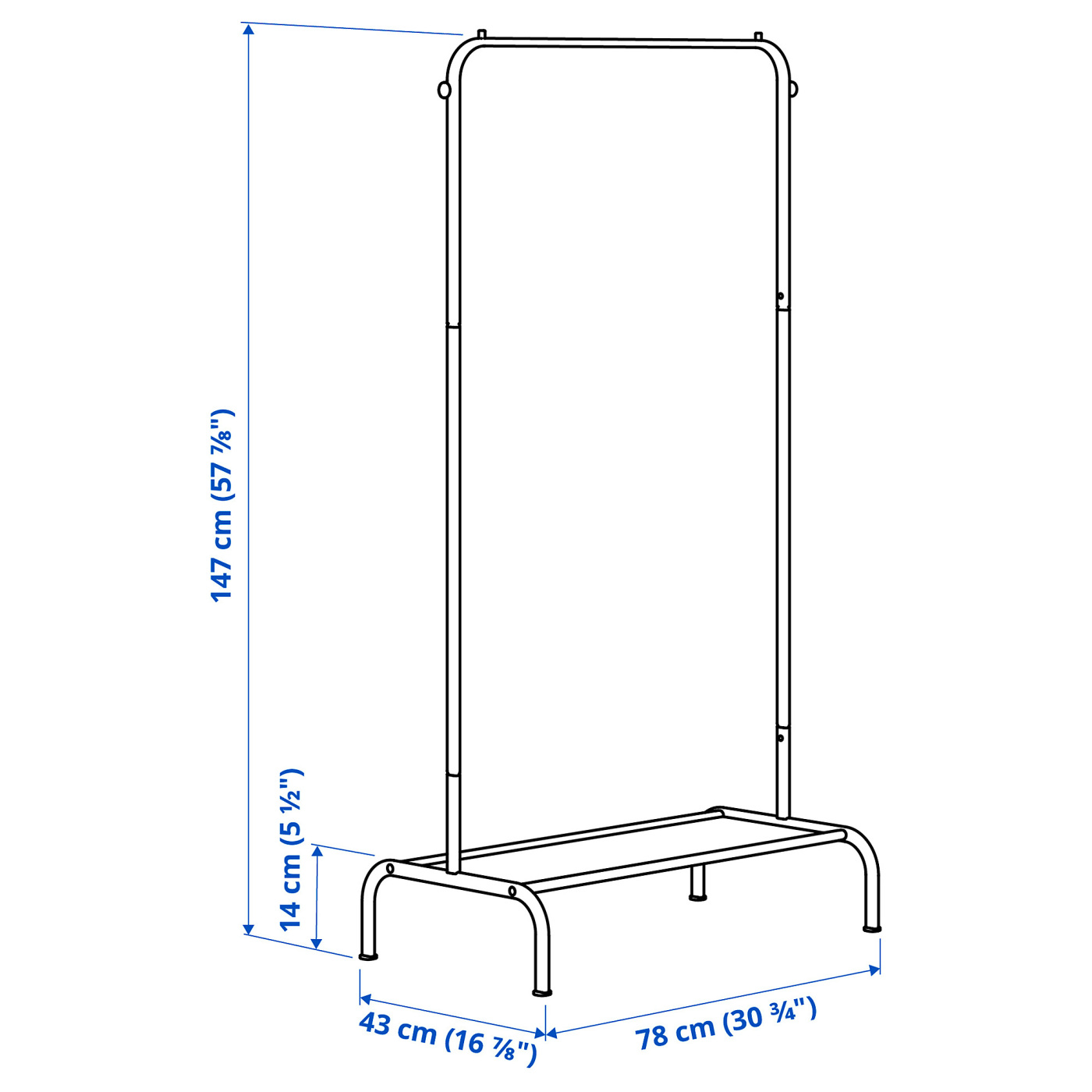 BRUKSVARA clothes rack white - IKEA