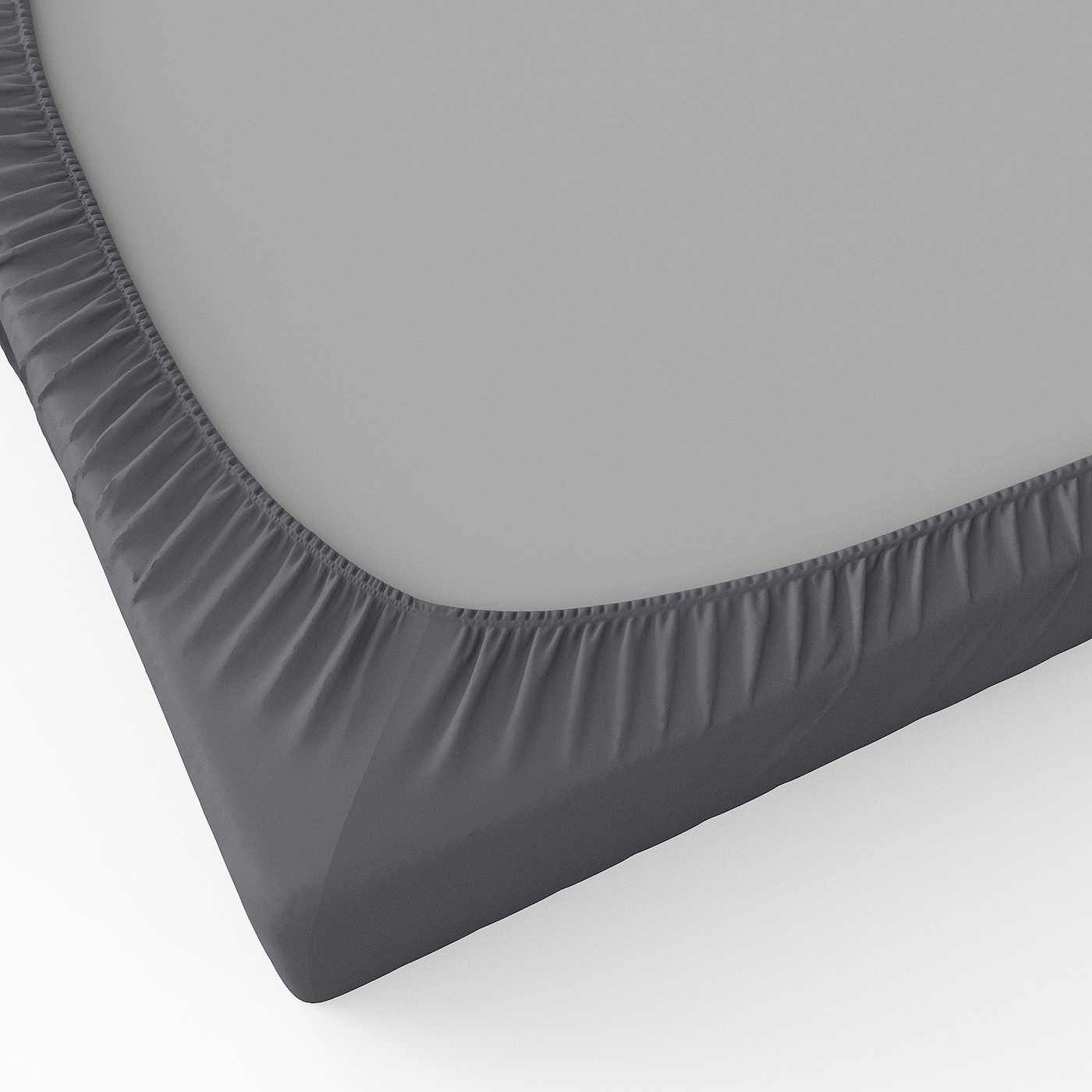 BRUKSVARA fitted sheet dark grey - IKEA