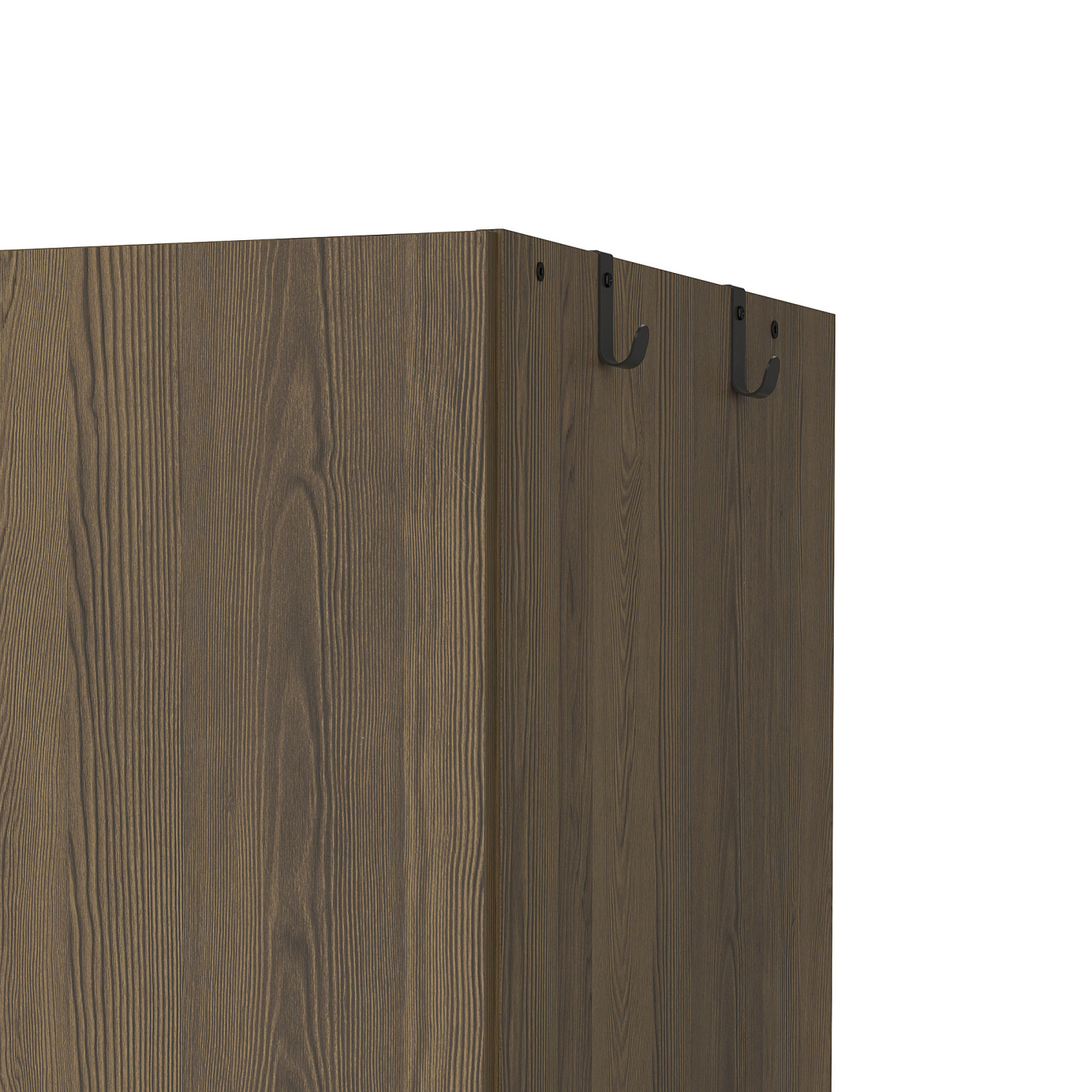 IKEA 姿見　ブラウン PAX / STORKLINTA wardrobe combination, gray-beige/dark-brown