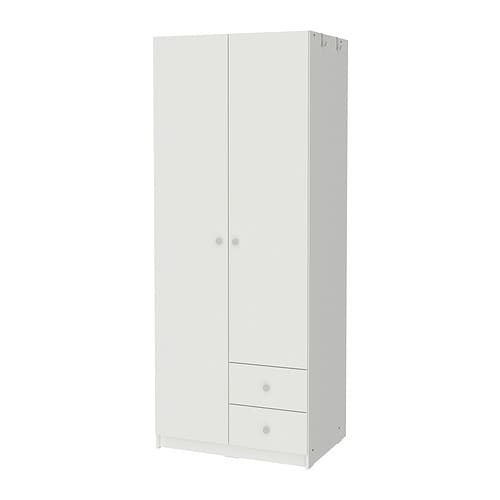 IKEA KLEPPSTAD箪笥 KLEPPSTAD Wardrobe with 3 doors, white, 46 1/8x69 1/4