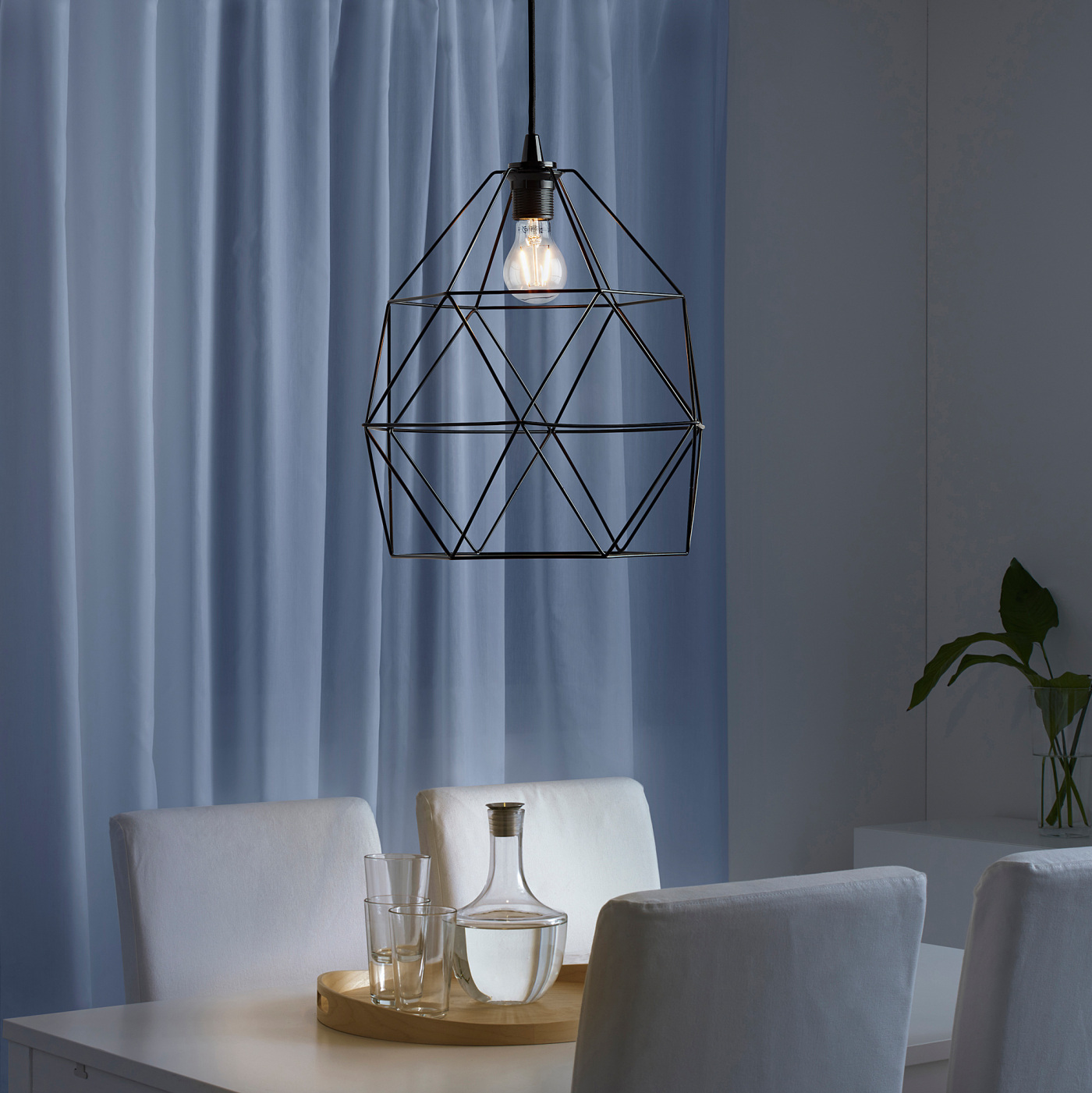 【IKEA】 ペンダントライト BRUNSTA コード付き3セット ブラック BRUNSTA pendant lamp shade black - IKEA