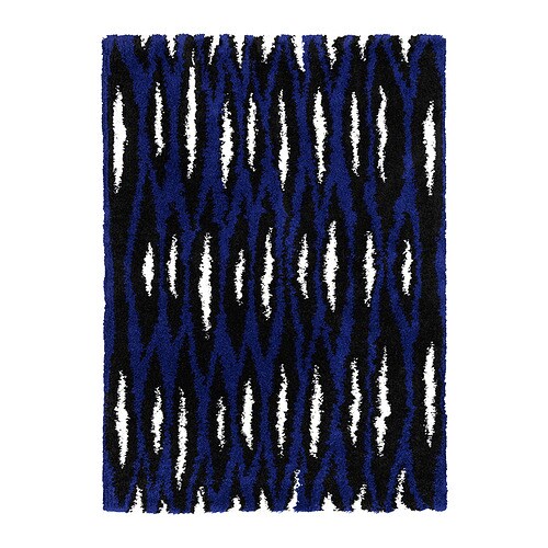 RULLBANA rug, high pile off-white/dark yellow - IKEA