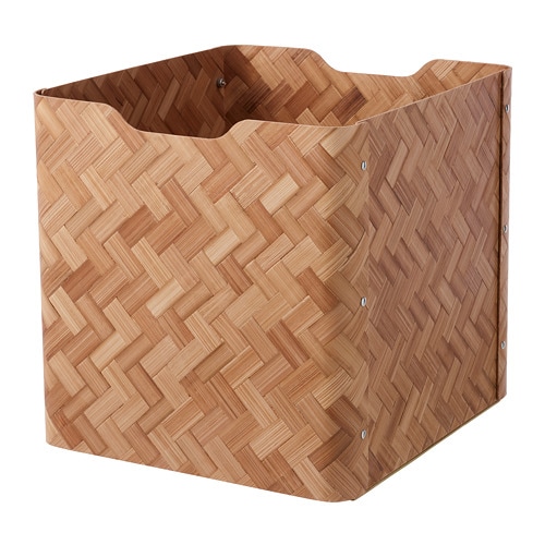 SMARRA box with lid, natural, 11 ¾x11 ¾x9