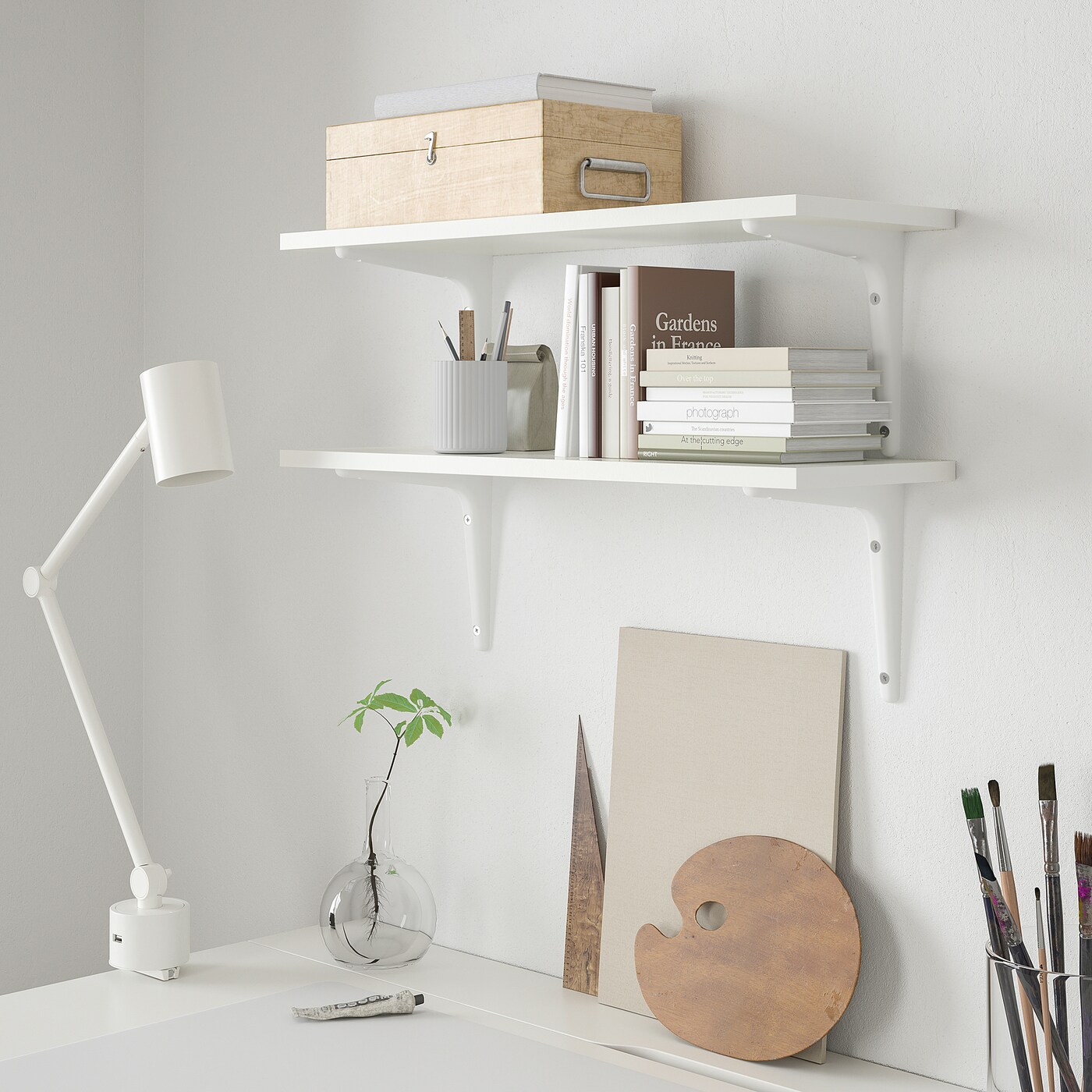 BURHULT / SIBBHULT wall shelf combination white/white - IKEA