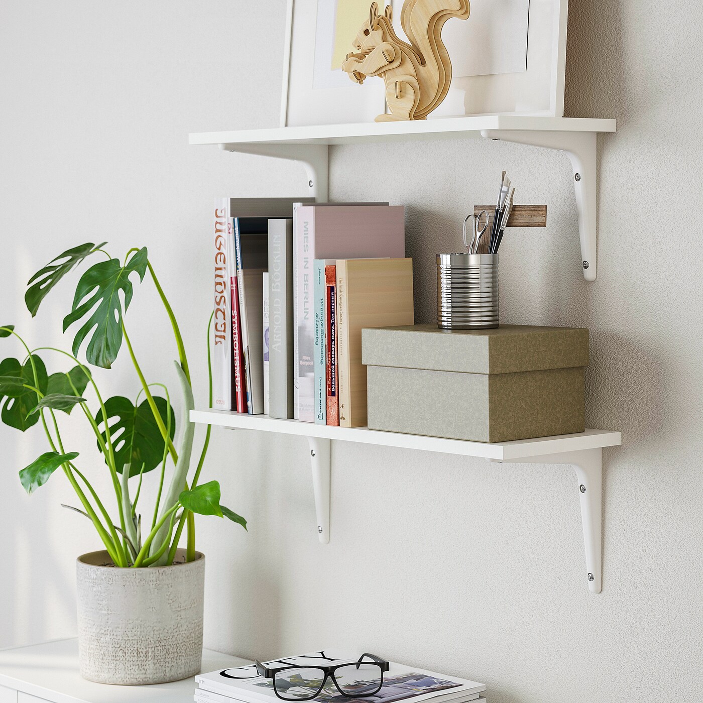 BURHULT / SIBBHULT wall shelf combination white/white - IKEA