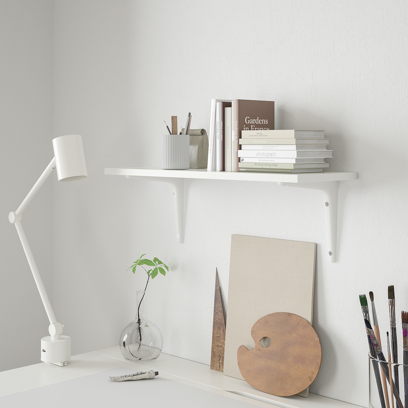 IKEA SIBBHULT ブラケット ホワイト 18x18cm 40個 BURHULT / SIBBHULT wall shelf white/white - IKEA