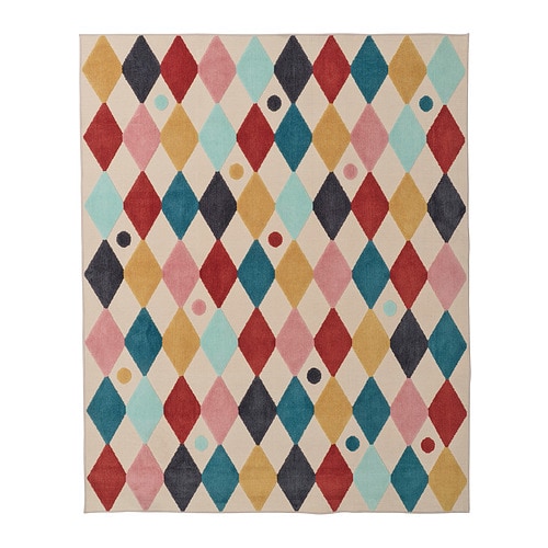 IKEA RULLBANA ルルバーナ ラグ RULLBANA rug, high pile off-white/dark yellow - IKEA