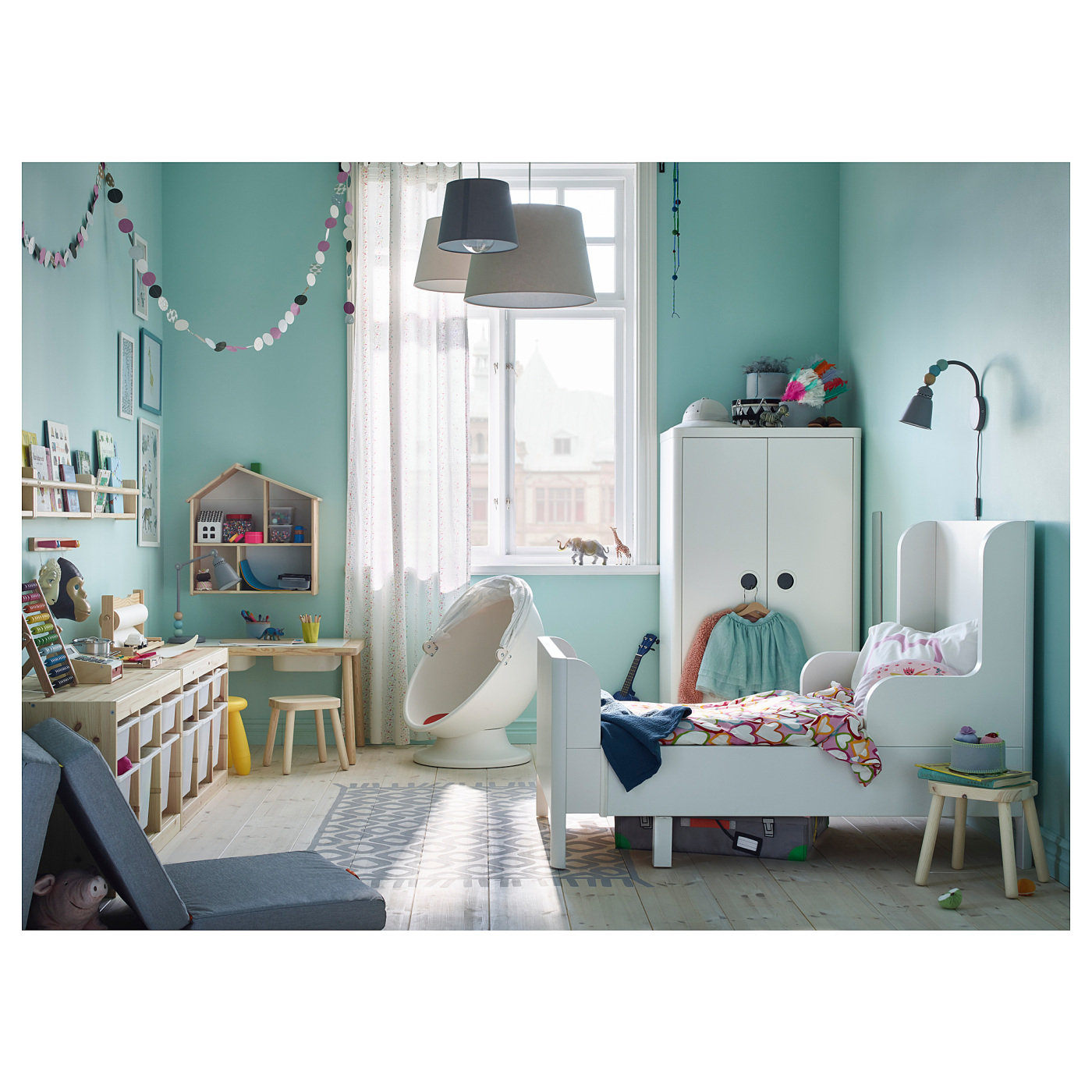 BUSUNGE extendable bed light pink - IKEA BUSUNGE extendable bed light pink - IKEA
