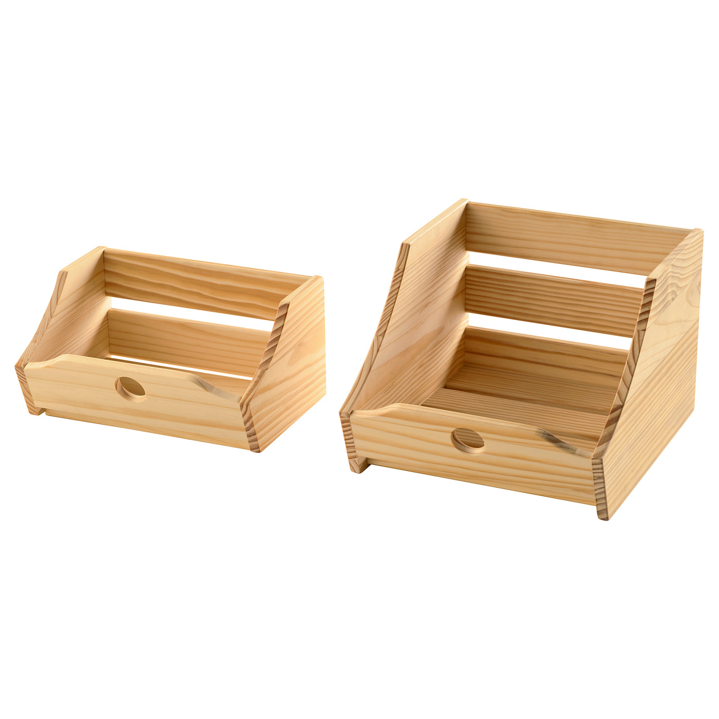 CHOKLADHAJ food storage box, set of 2 wood - IKEA