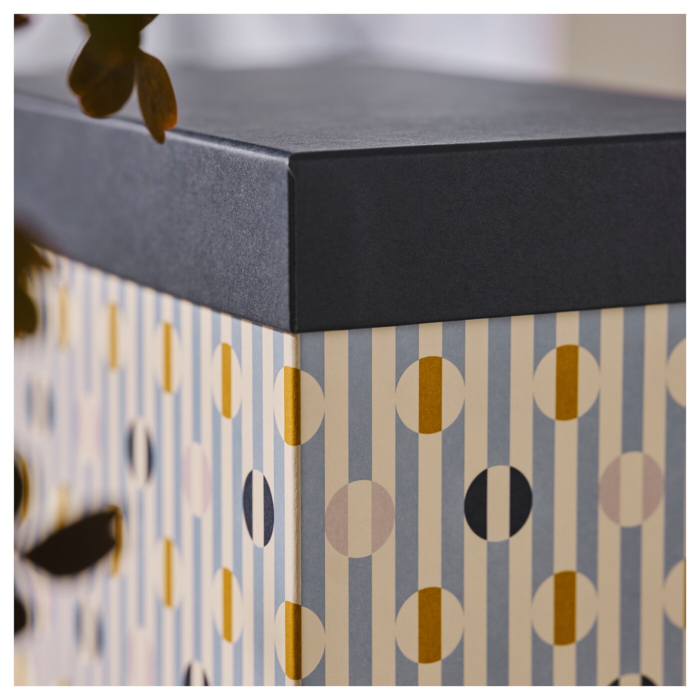 DAKSJUS box with lid, set of 2 stripe pattern blue - IKEA DAKSJUS box with lid, set of 2 stripe pattern blue - IKEA