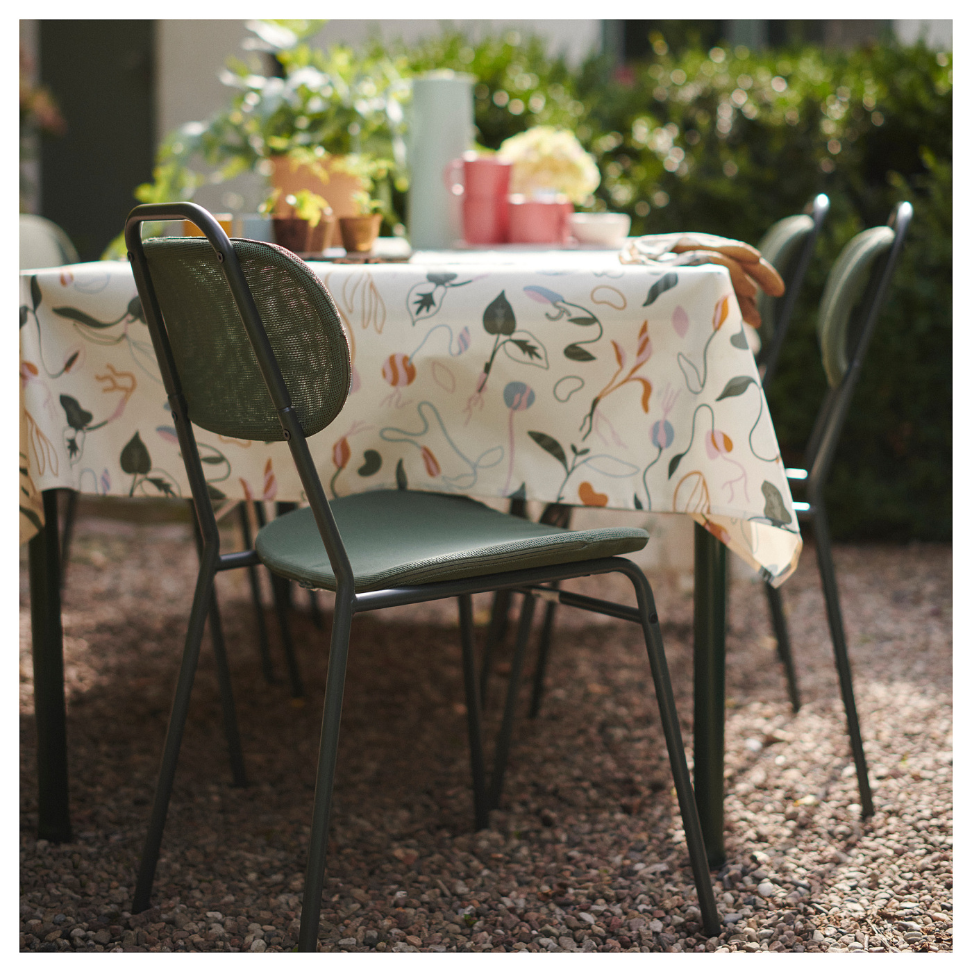DAKSJUS tablecloth wipeable/sprout patterned off-white - IKEA