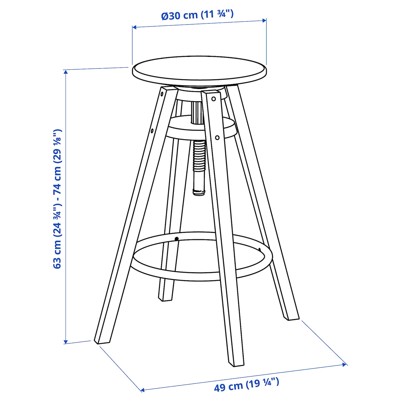 Ikea dalfred stool sale