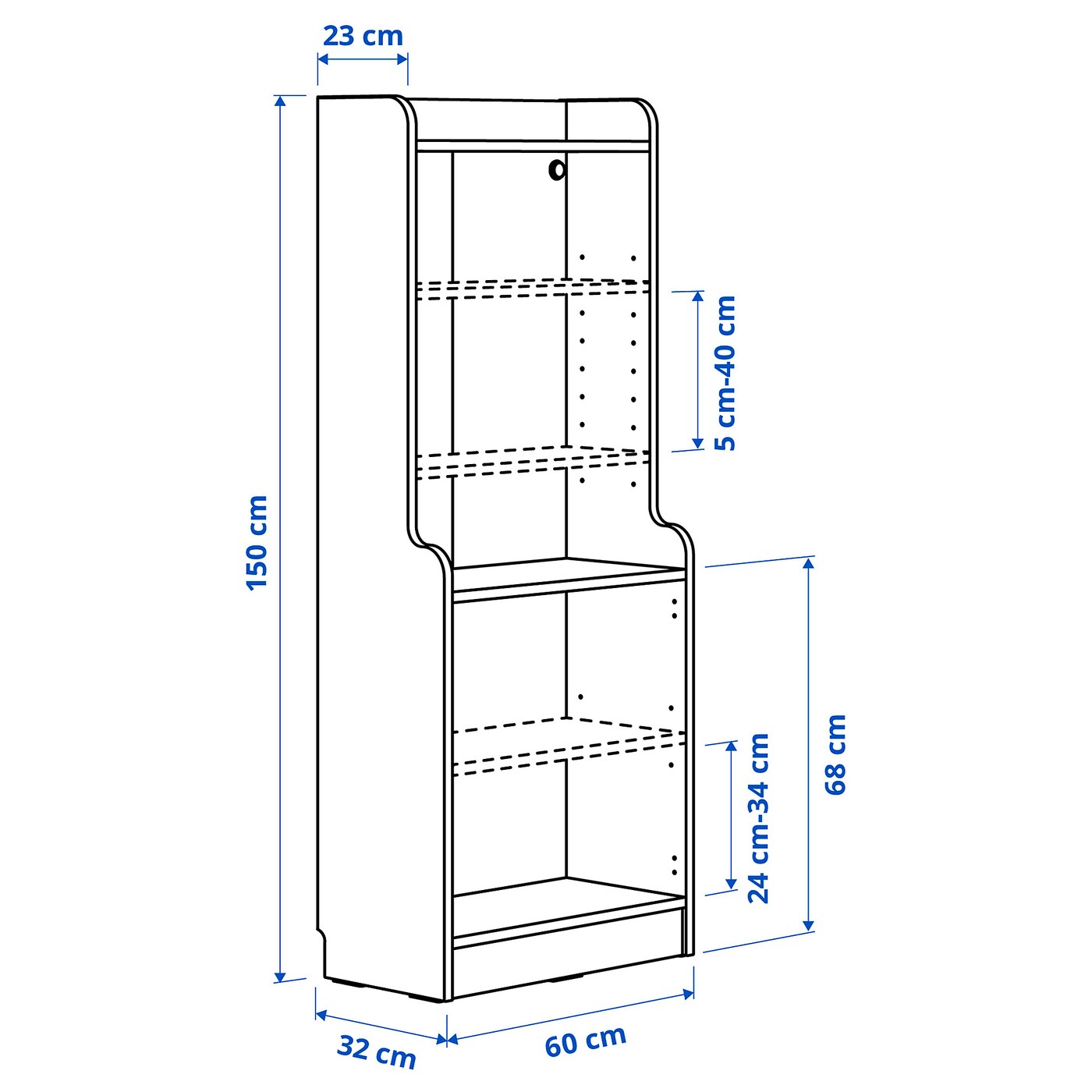 IKEA ダールリパ/DALRIPA DALRIPA children's bookcase with door white/birch effect - IKEA