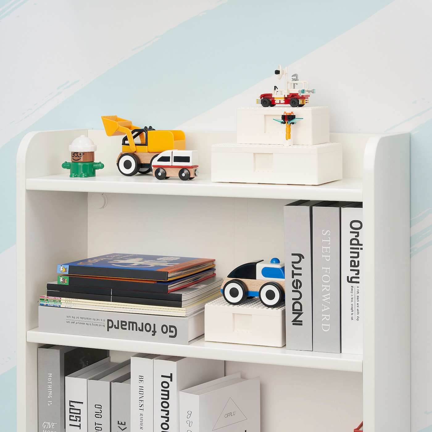 DALRIPA children's bookcase with door white/birch effect - IKEA
