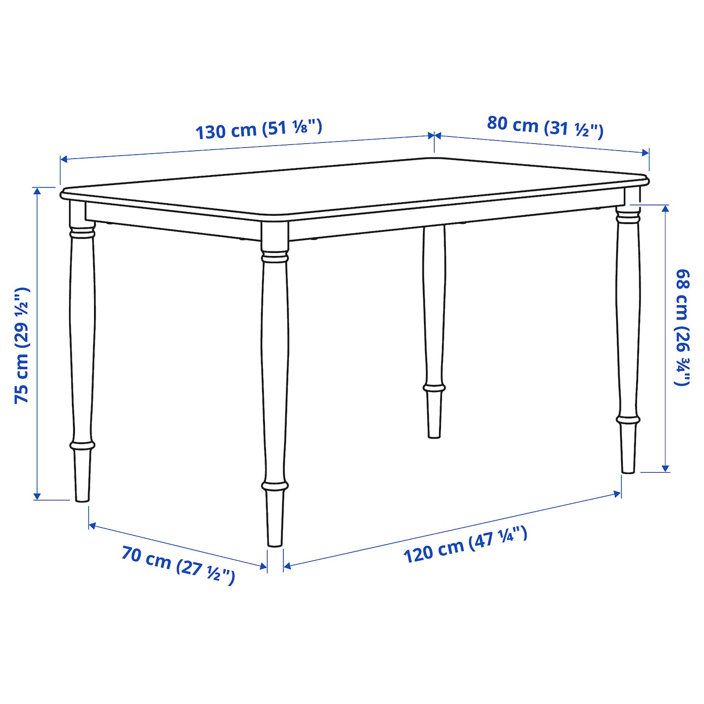 DANDERYD dining table white IKEA