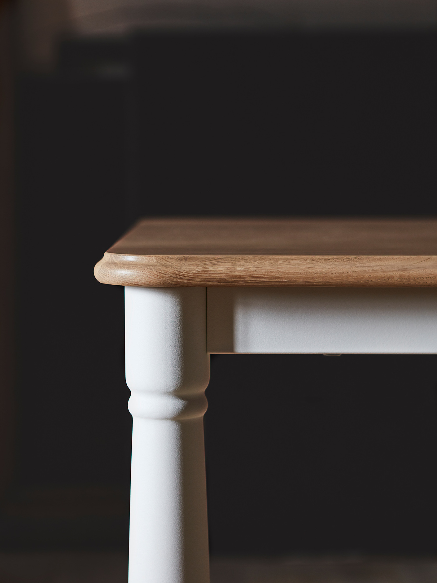 DANDERYD / EBBALYCKE table and 4 chairs oak veneer white/Idekulla
