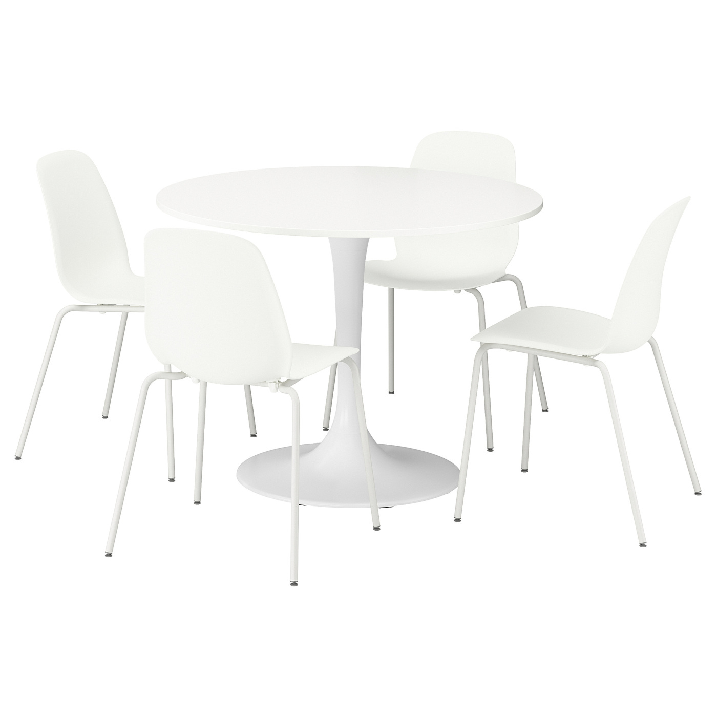 DOCKSTA / LIDÅS table and 4 chairs white white/white white - IKEA