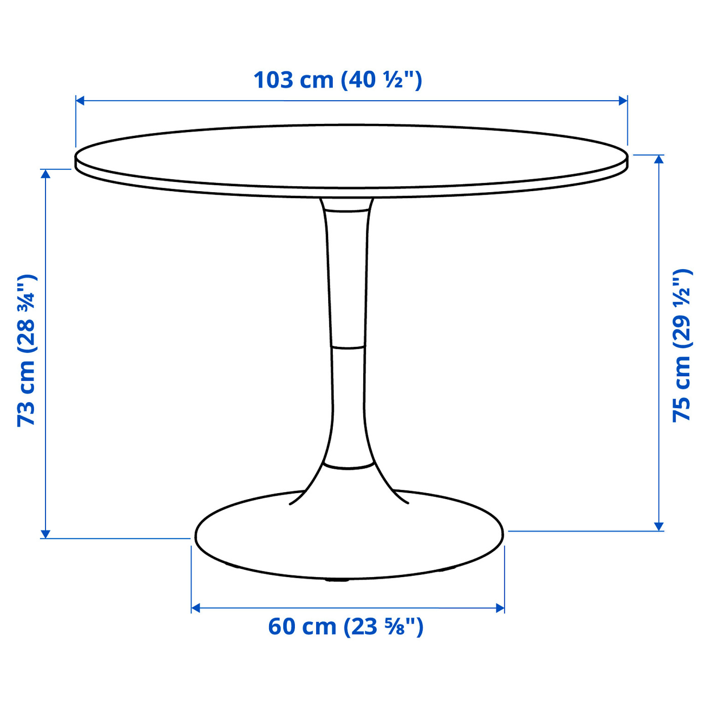 DOCKSTA table white/white - IKEA