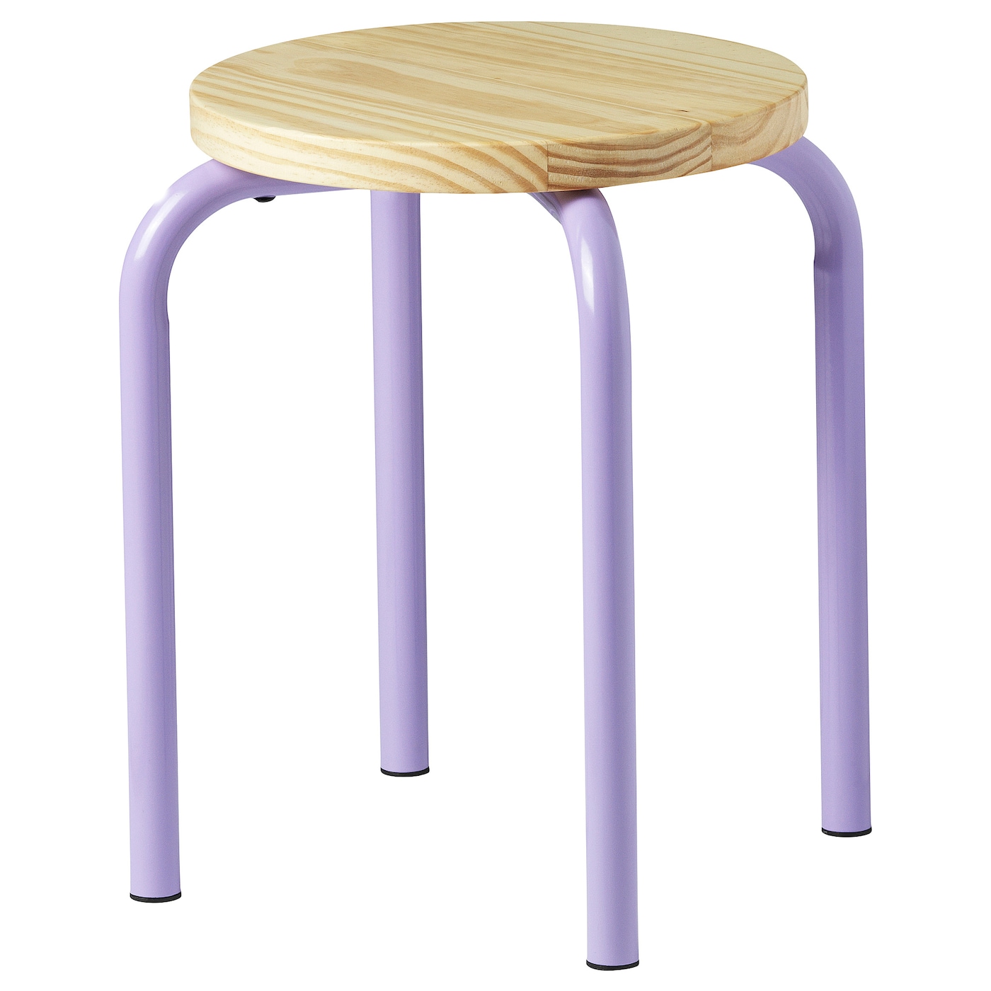 DOMSTEN stool lilac/pine - IKEA