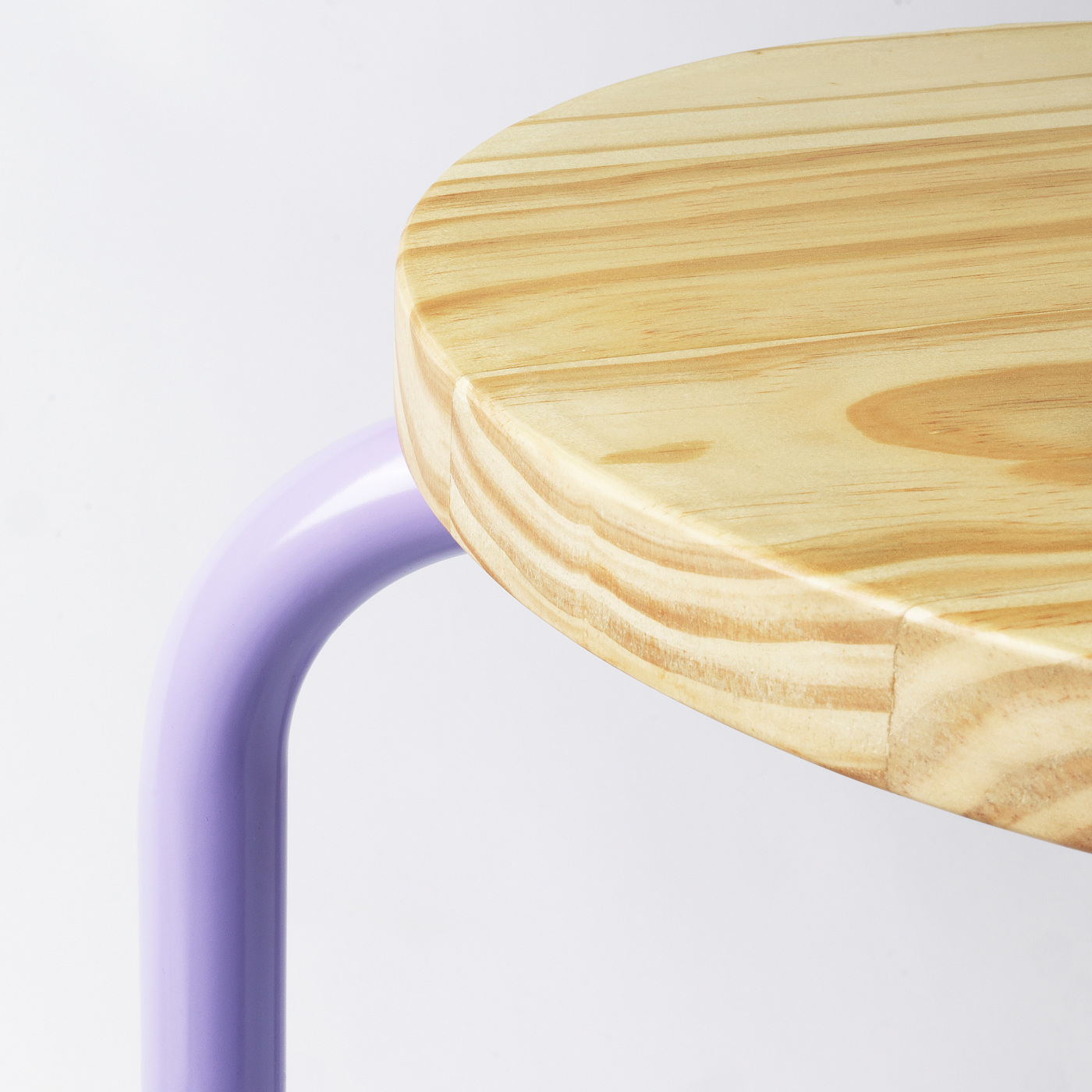 DOMSTEN stool lilac/pine - IKEA