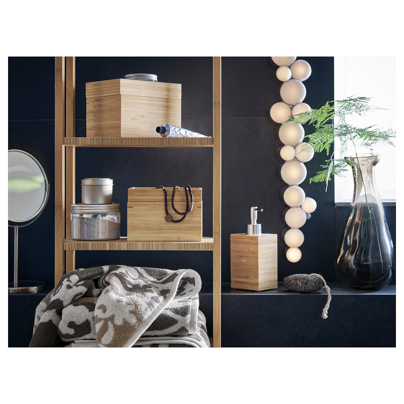 DRAGAN soap dispenser bamboo - IKEA