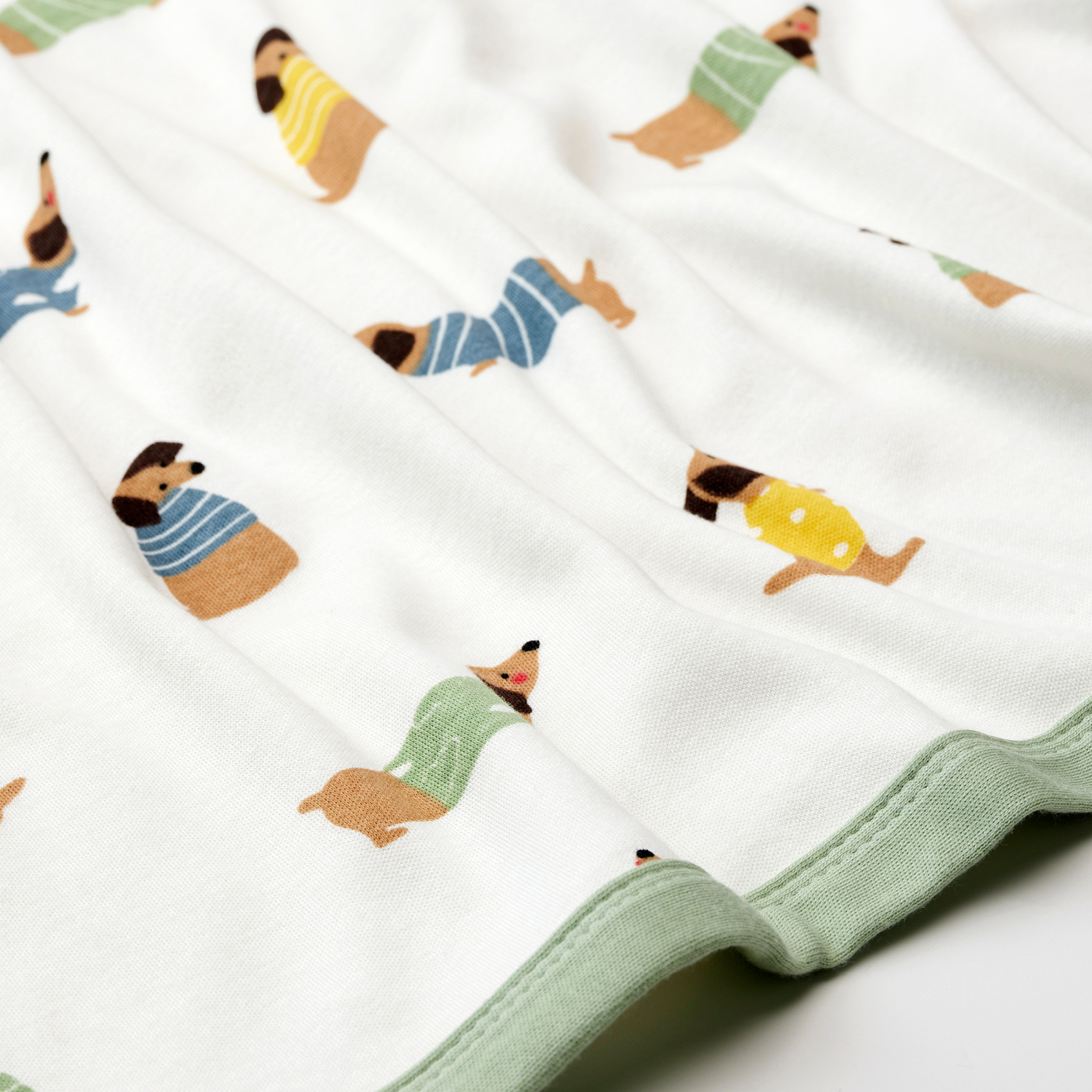 DRÖMSLOTT blanket puppy pattern/dot pattern multicolour - IKEA