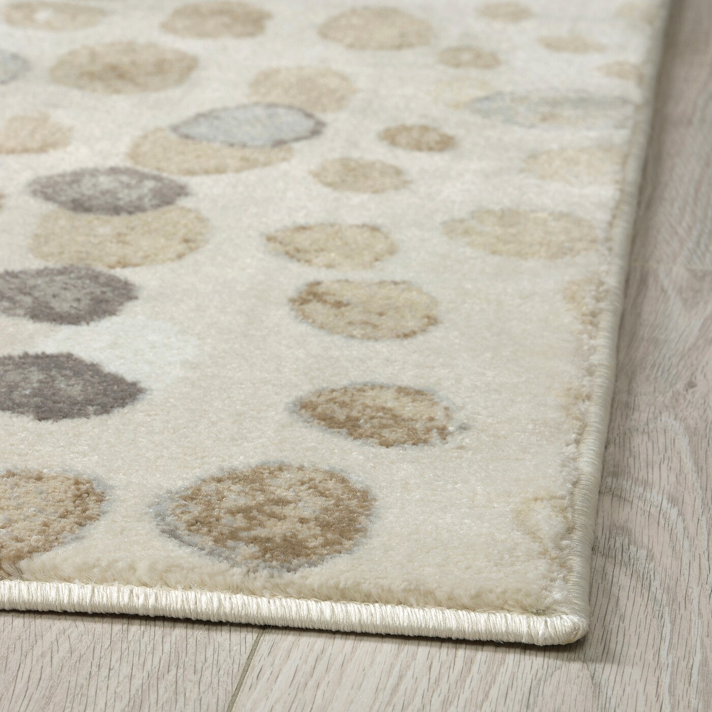 DUBBELFIL rug, low pile dot pattern/beige - IKEA