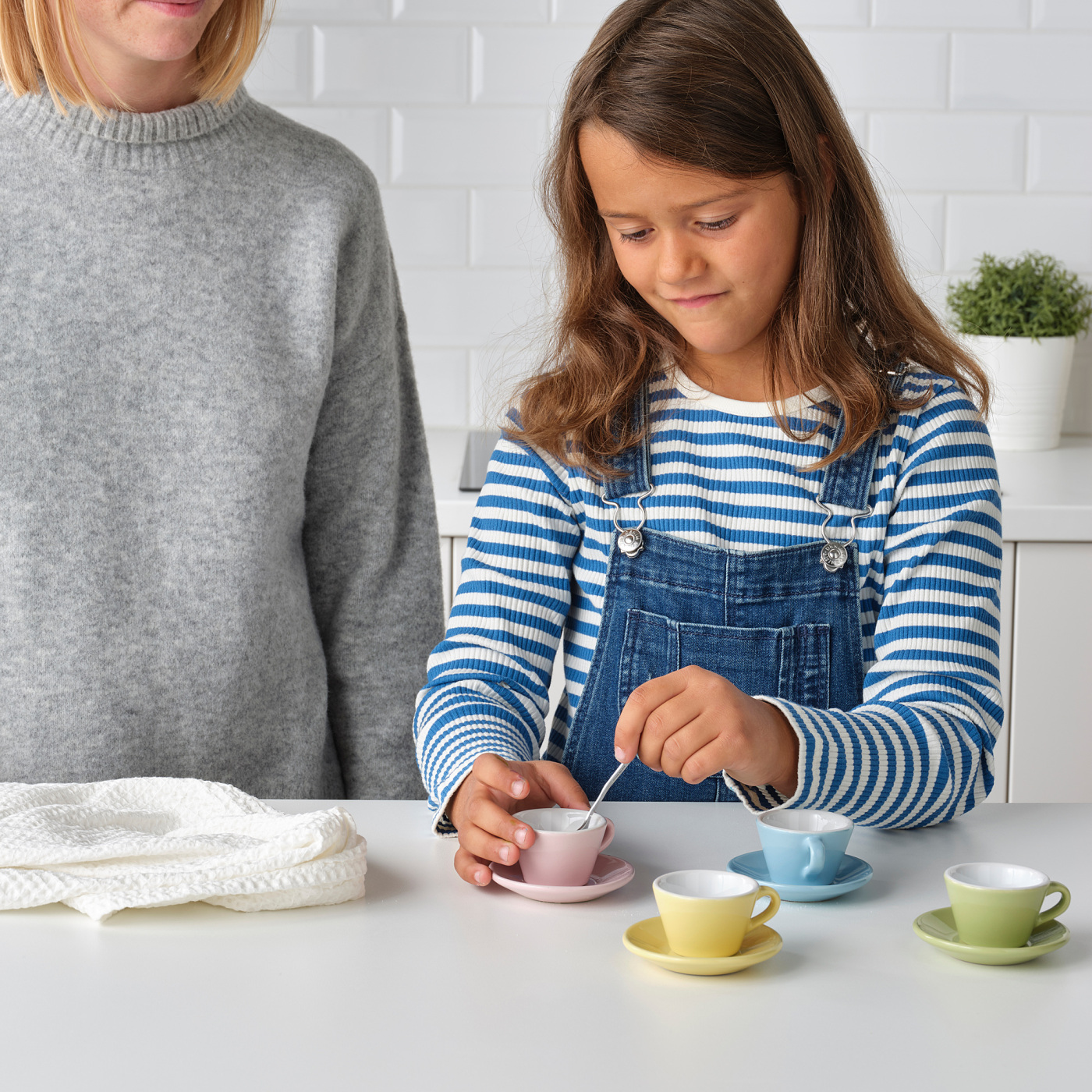 DUKTIG 8-piece cup/saucer playset mixed colours - IKEA