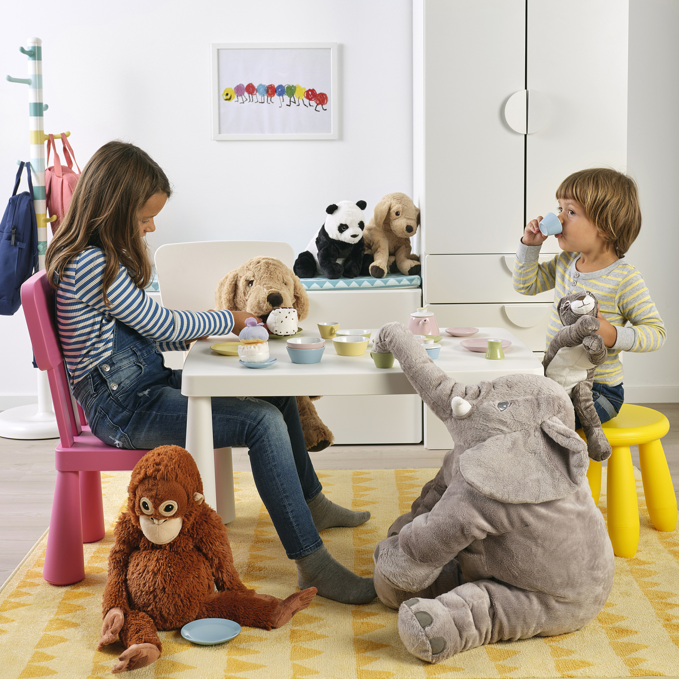 DUKTIG 8-piece cup/saucer playset mixed colours - IKEA