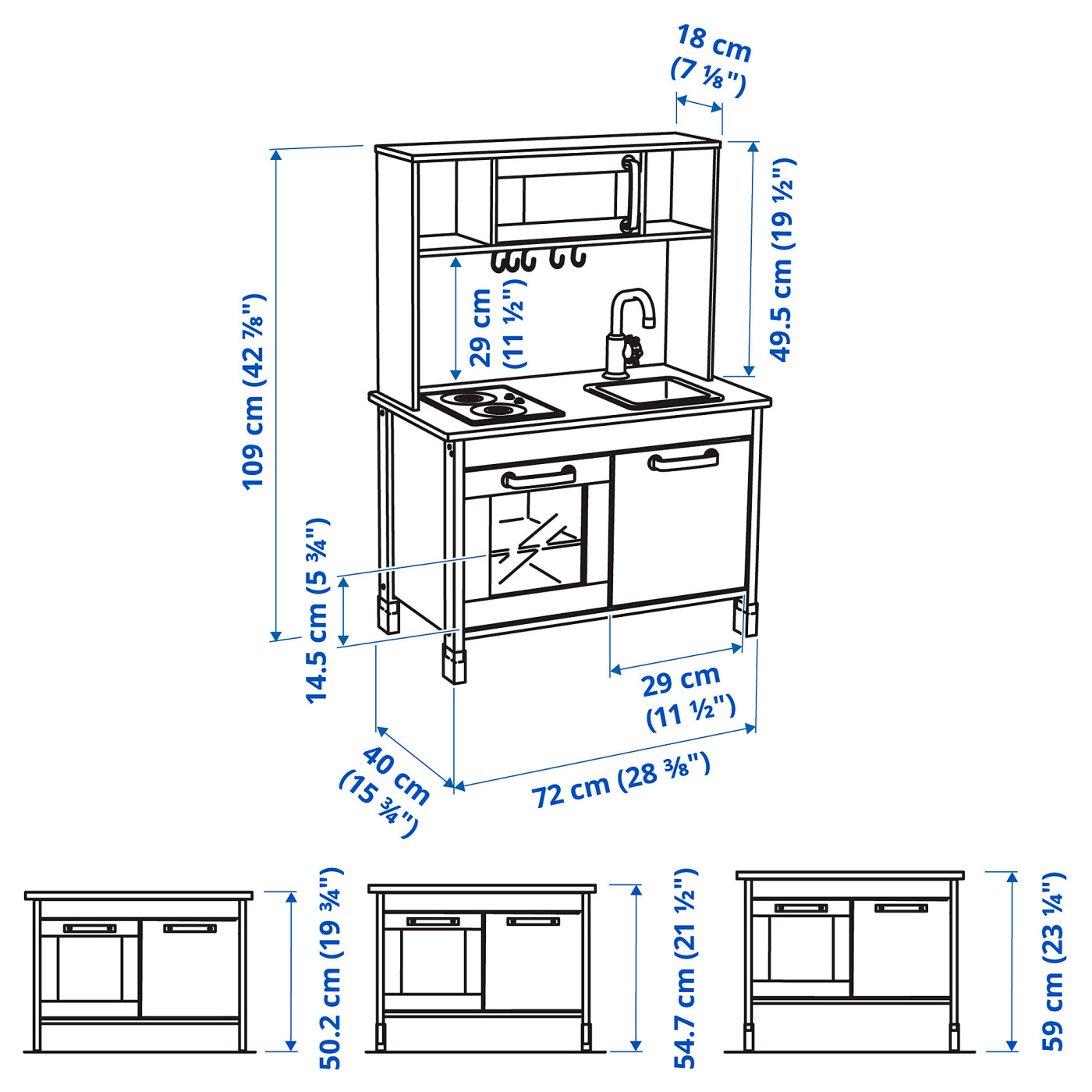 DUKTIG play kitchen birch - IKEA
