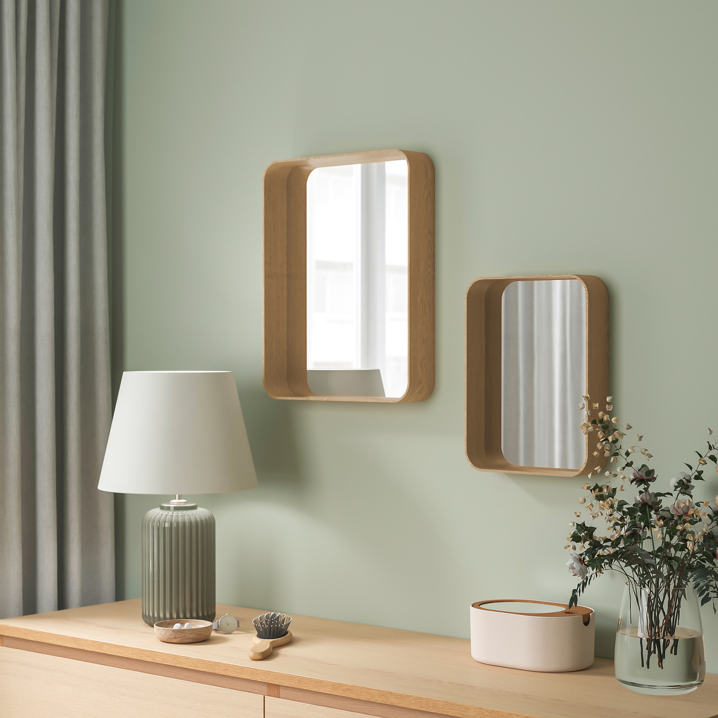 DVÄRGSYREN mirror oak veneer - IKEA