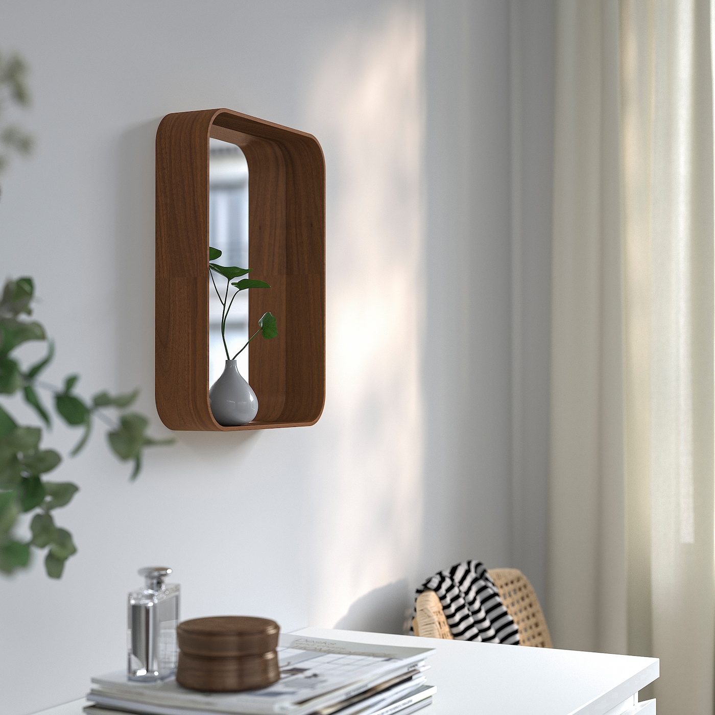 DVÄRGSYREN mirror walnut veneer - IKEA