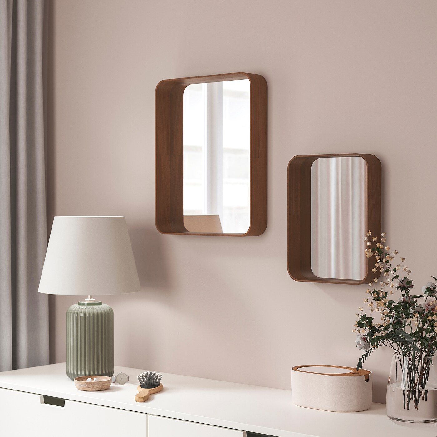 DVÄRGSYREN mirror walnut veneer - IKEA