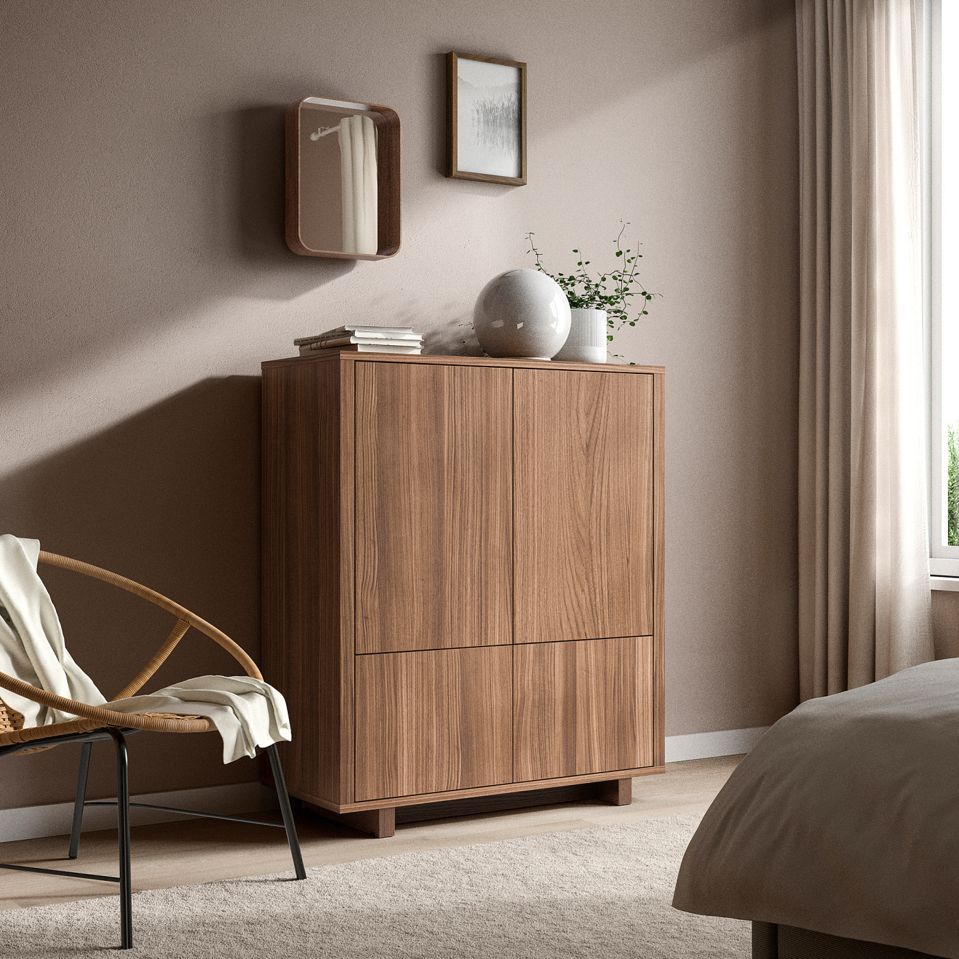 DVÄRGSYREN mirror walnut veneer - IKEA