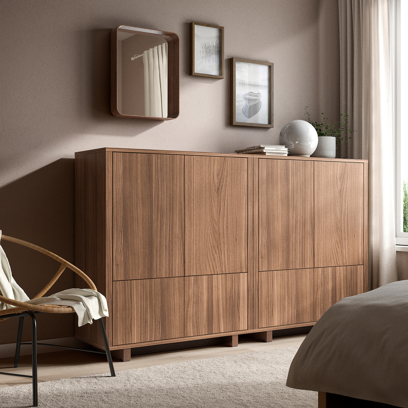 DVÄRGSYREN mirror walnut veneer - IKEA