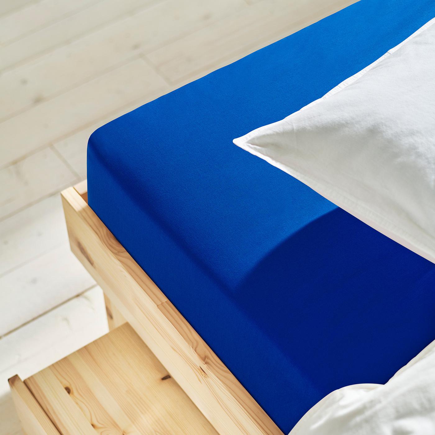 DVALA fitted sheet bright blue - IKEA
