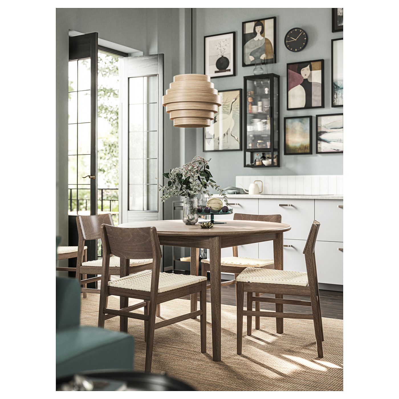 DYKARKLOCKA / HEMMA pendant lamp white stained oak veneer/black - IKEA