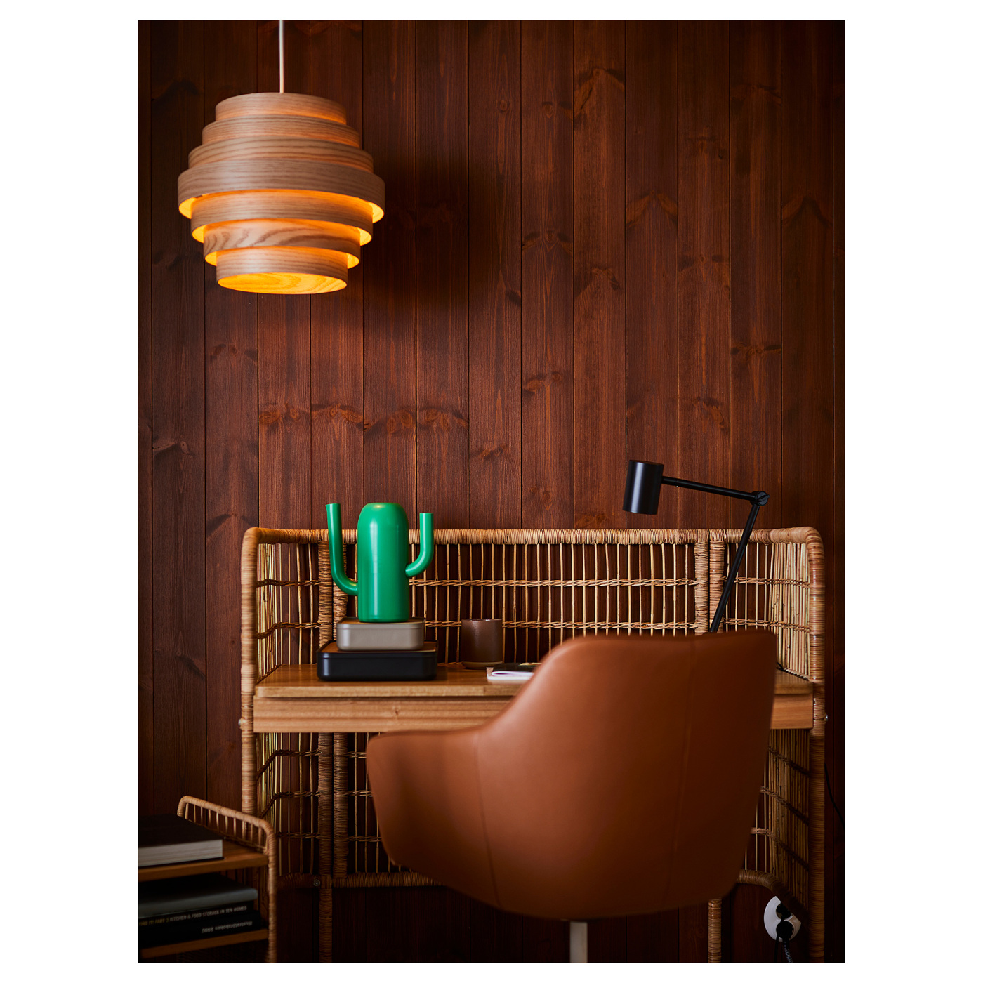 DYKARKLOCKA pendant lamp shade white stained oak veneer - IKEA