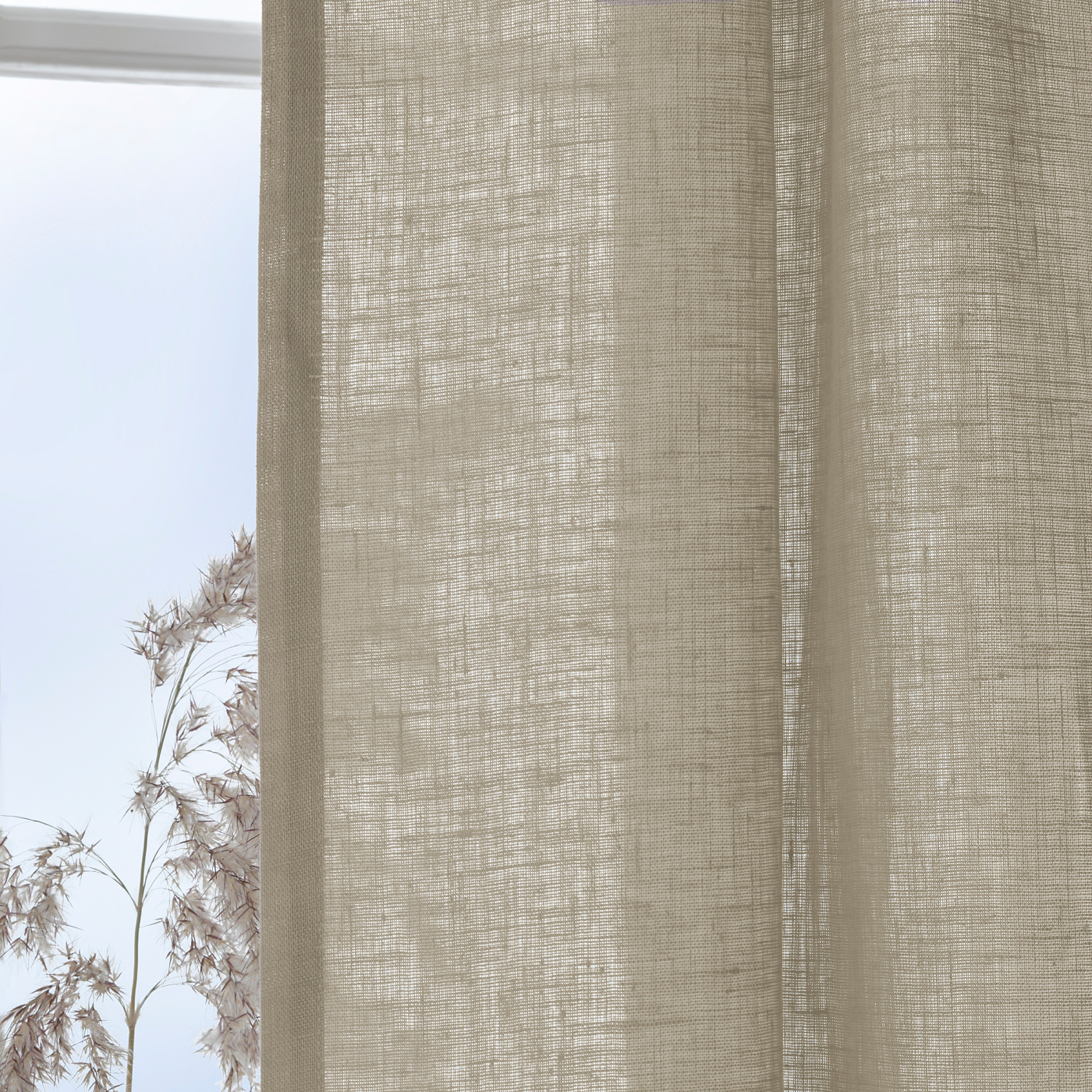 DYTÅG curtains, 1 pair beige/with heading tape - IKEA