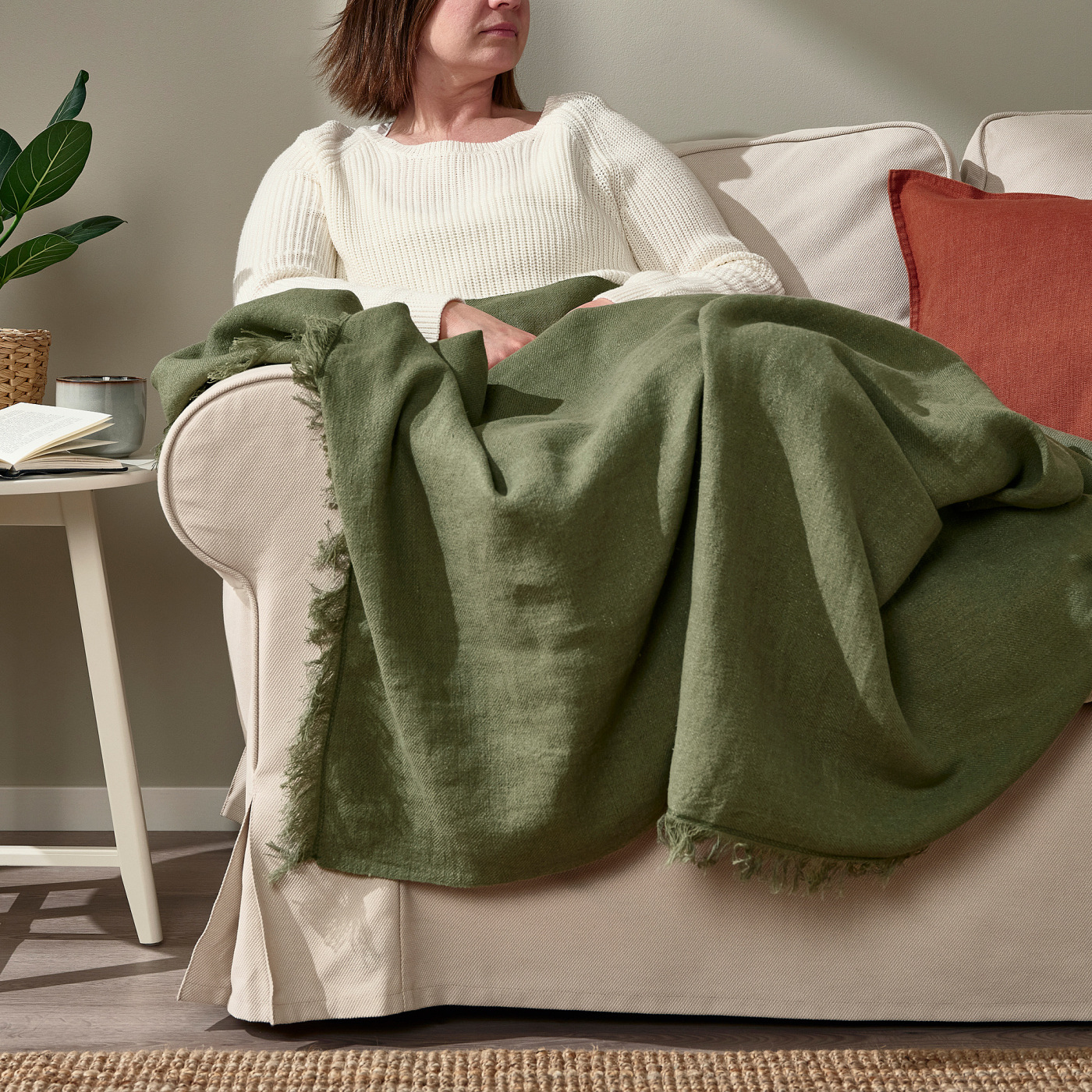 DYTÅG throw grey-green - IKEA