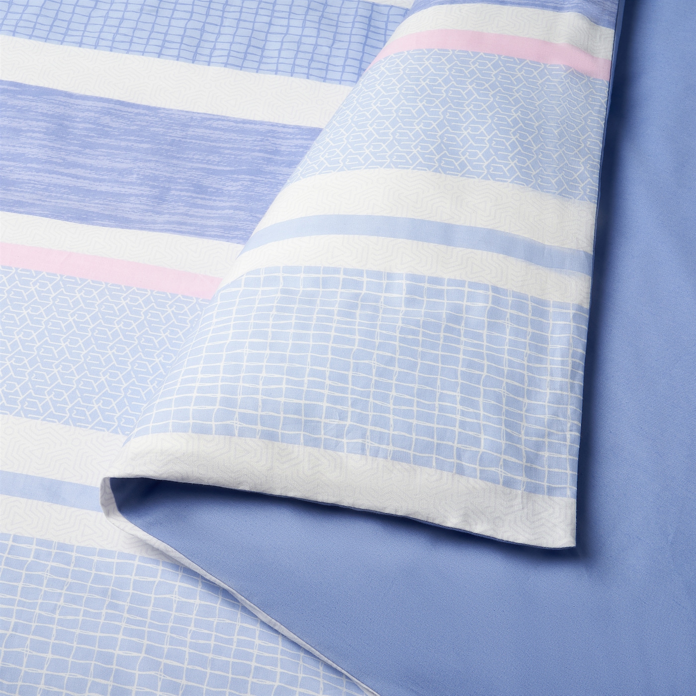 DYVERONIKA duvet cover and pillowcase blue pink IKEA