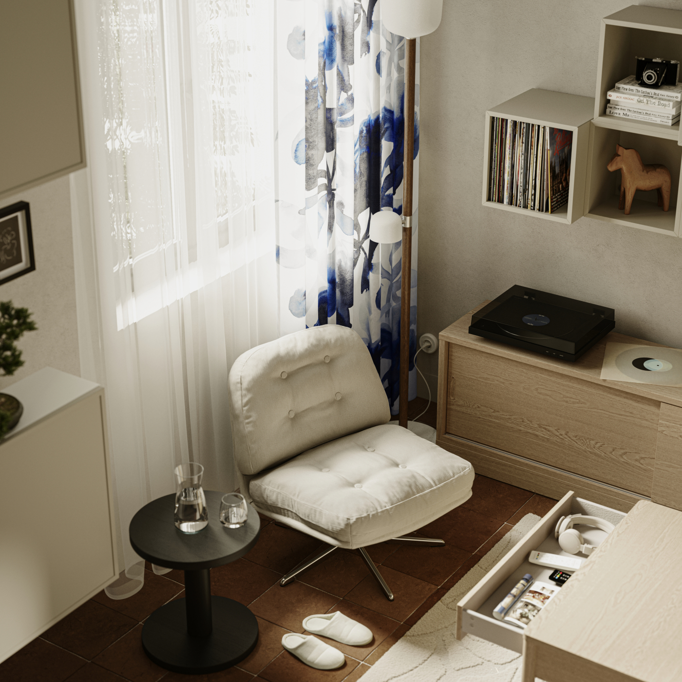 DYVLINGE swivel easy chair Kelinge beige - IKEA