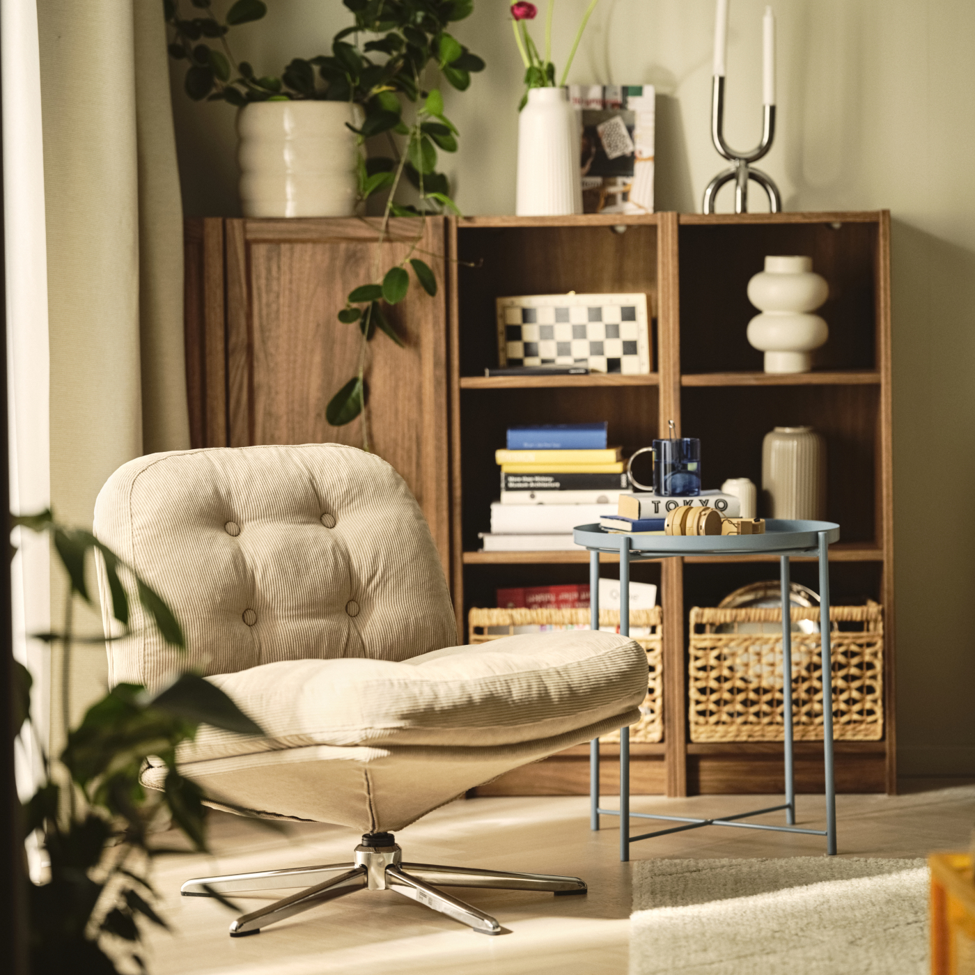DYVLINGE swivel easy chair Kelinge beige - IKEA