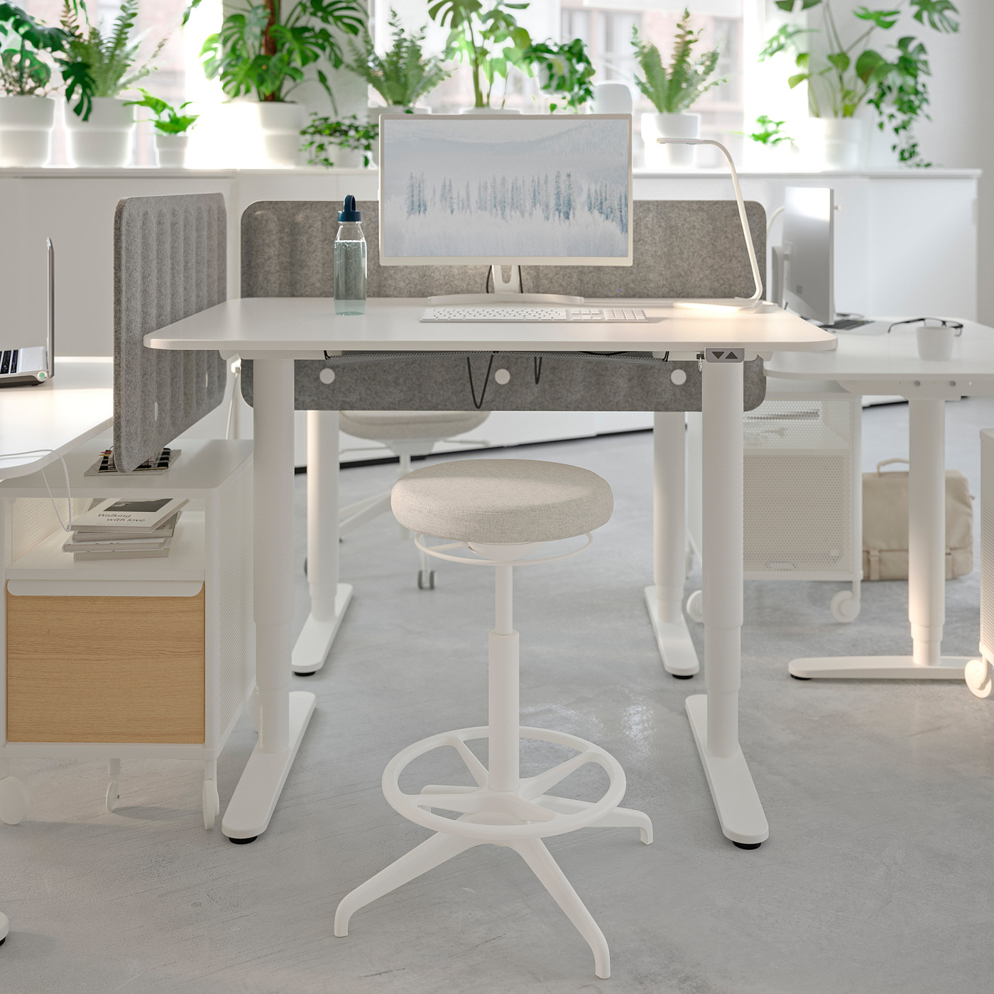 EILIF screen for desk grey - IKEA